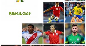 Once candidatos para recibir el Balón Educativo de Scholas durante la Copa América Brasil 2019